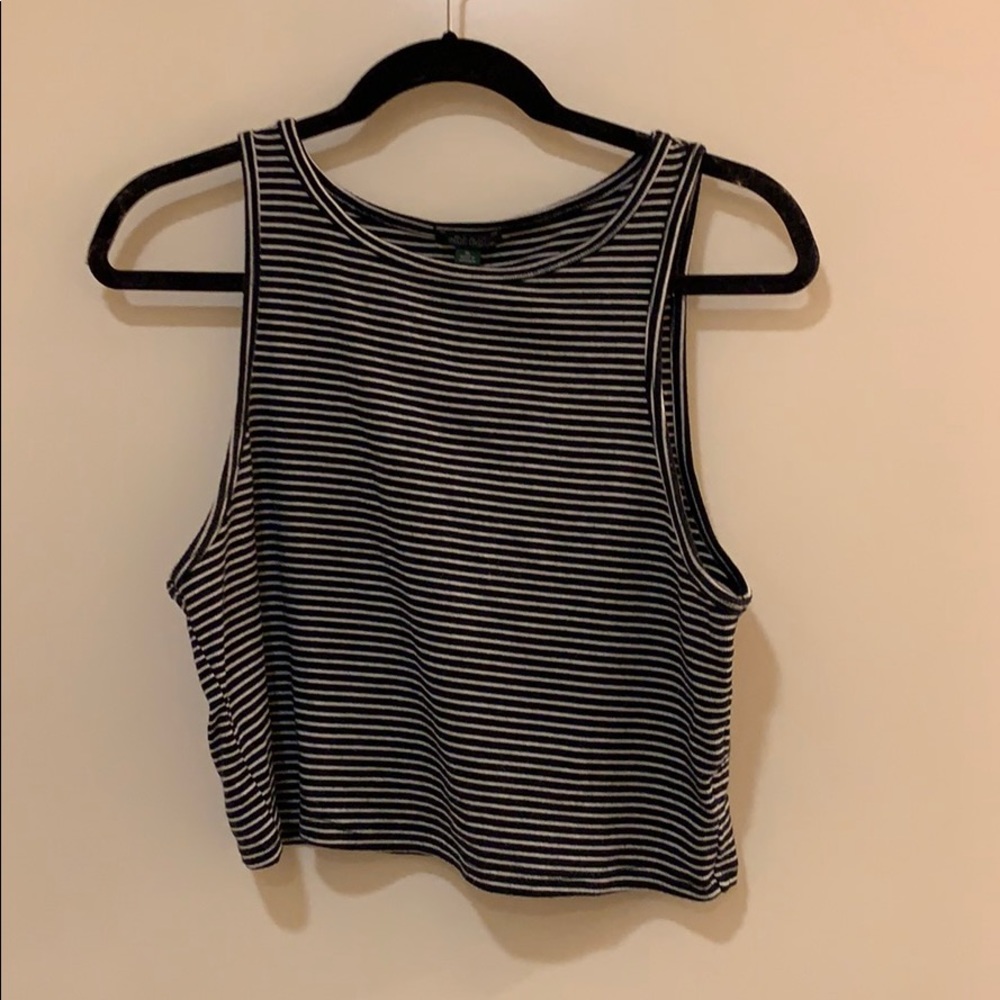 Black and white striped tank top